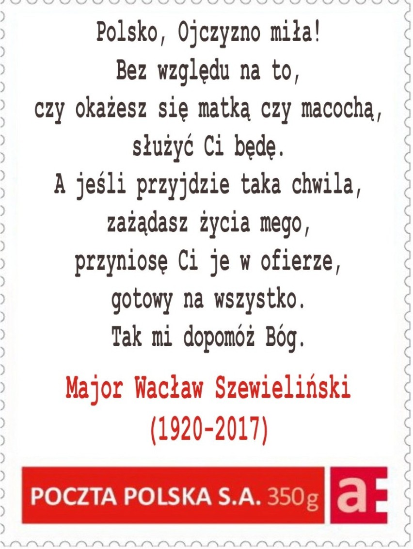 Wizerunek "Zawiszy" Wacława Szewielińskiego ukaże się na znaczkach 