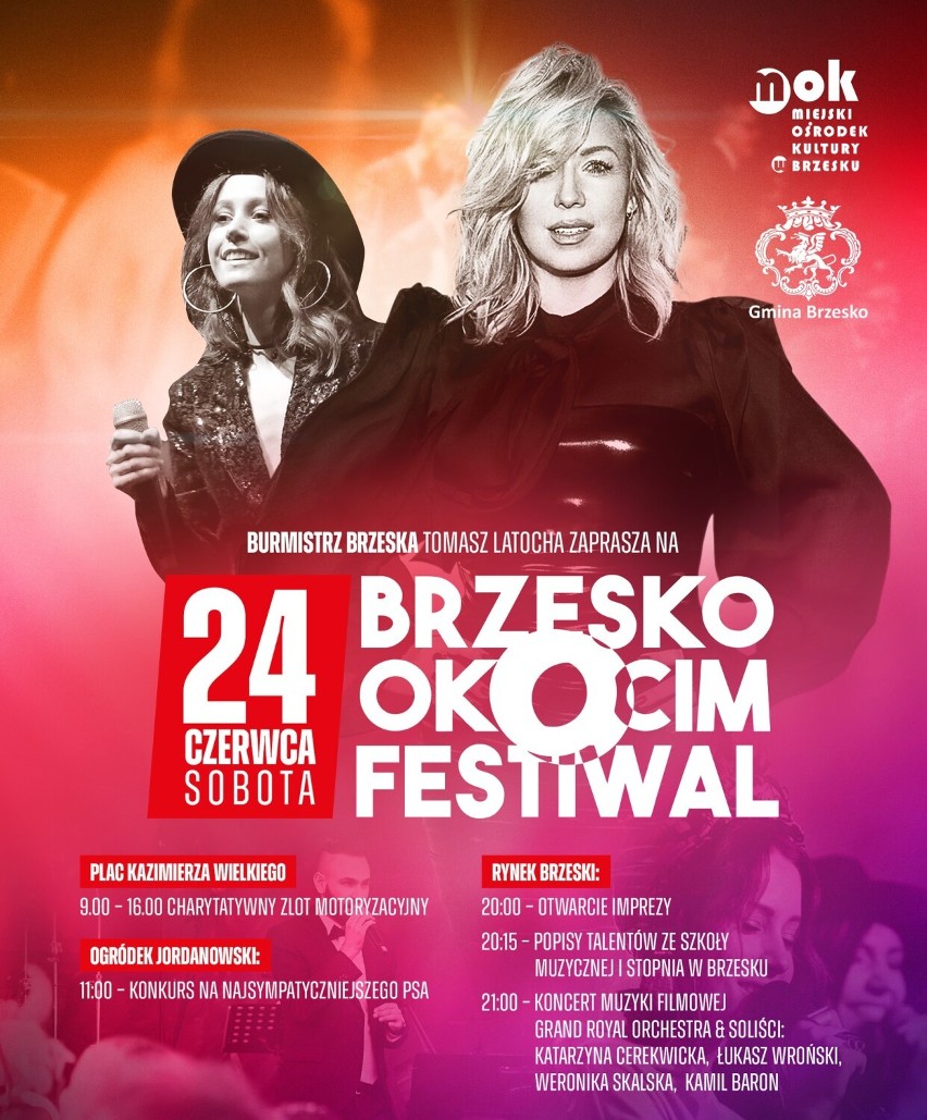 W weekend Brzesko Okocim Festiwal. W programie Kasia Cerekwicka, Dawid Kwiatkowski, przeboje Michaela Jacksona symfonicznie - program 