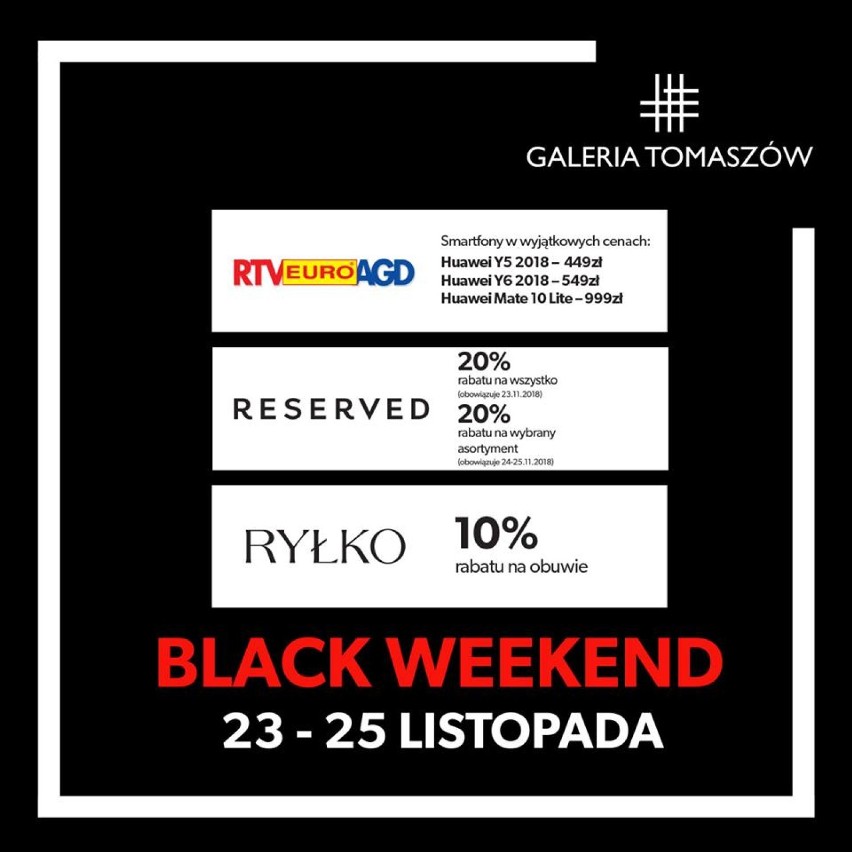 Black Friday w Tomaszowie Mazowieckim. Jakie promocje czekają w Galerii Tomaszów przez cały weekend?