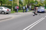 Wypadek w Kłodawie. Motorowerzysta w szpitalu