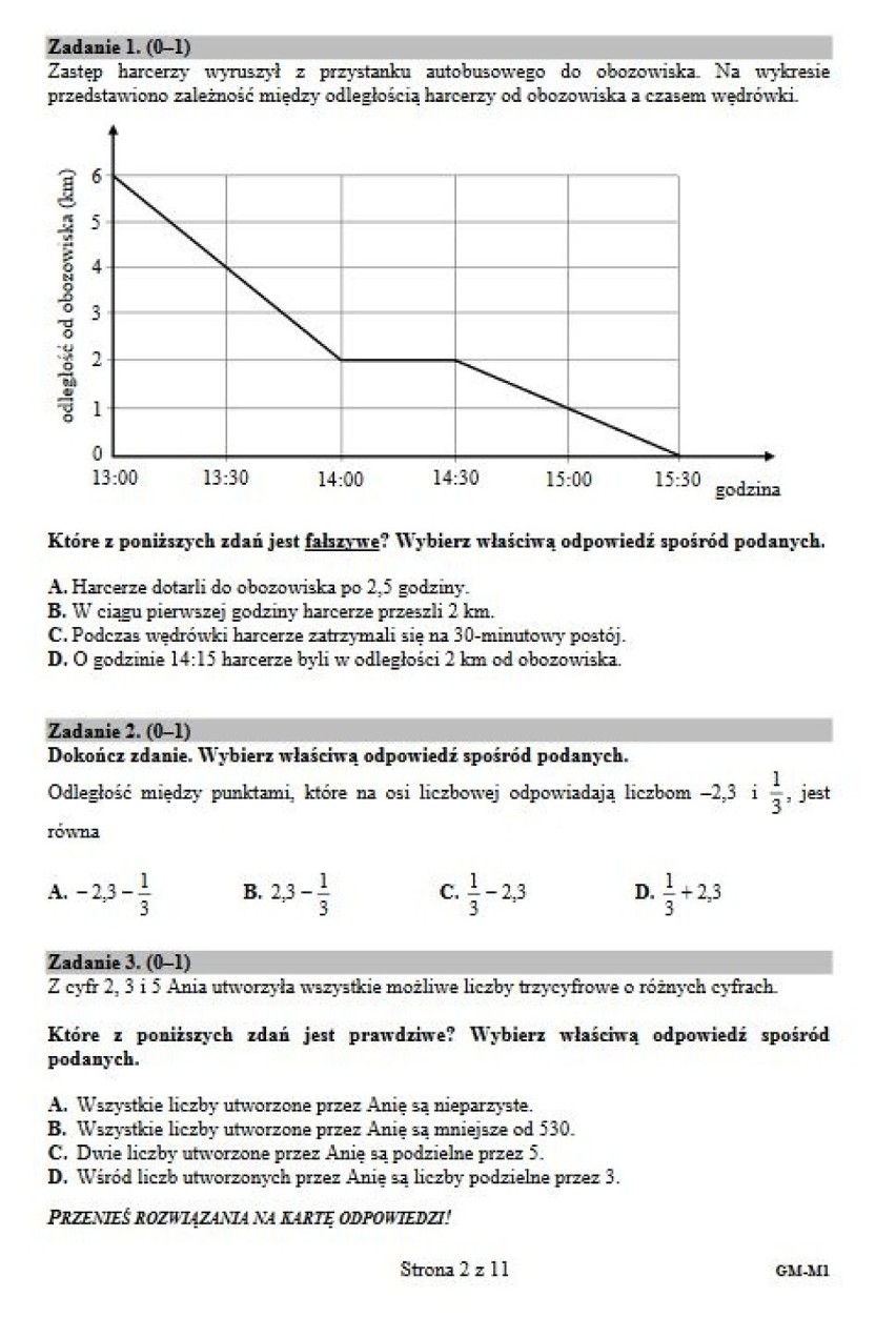 Arkusze z matematyki z 2016 roku