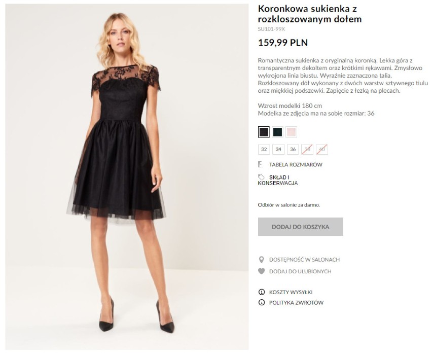 Sukienka dostępna w ofercie sklepu Mohito.pl.