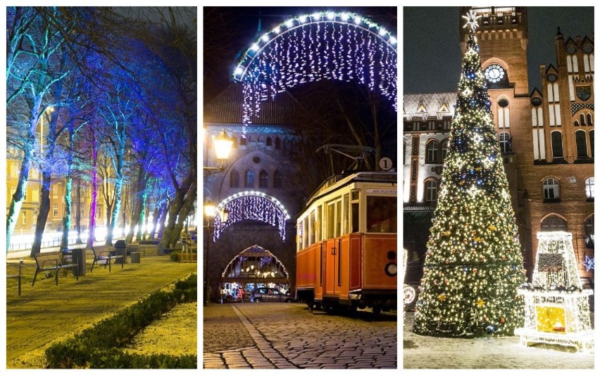 Świąteczne iluminacje w Słupsku dziś i przed laty.
