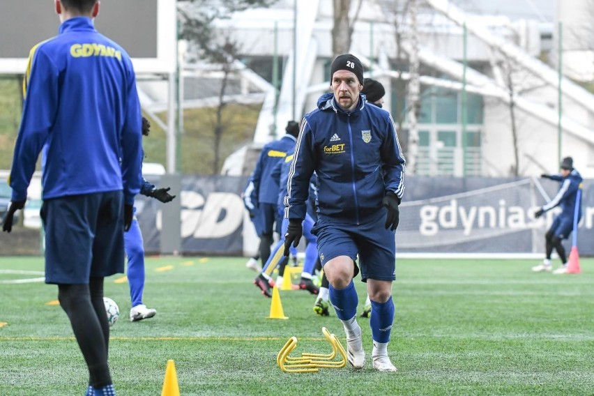 Trening piłkarzy Arki Gdynia na Narodowym Stadionie Rugby...