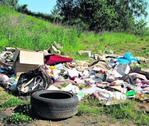 Przy ul. Wydarte hałdy śmieci sąsiadują z pełnymi zwierzyny łąkami i polami