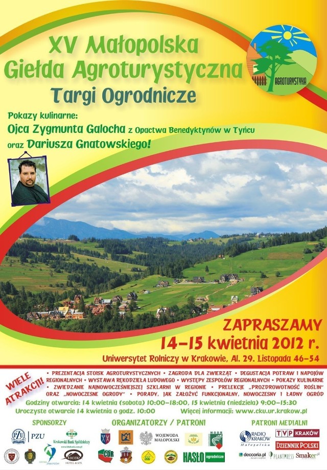 Plakat XV Małopolskiej Giełdy Agroturystycznej w Krakowie