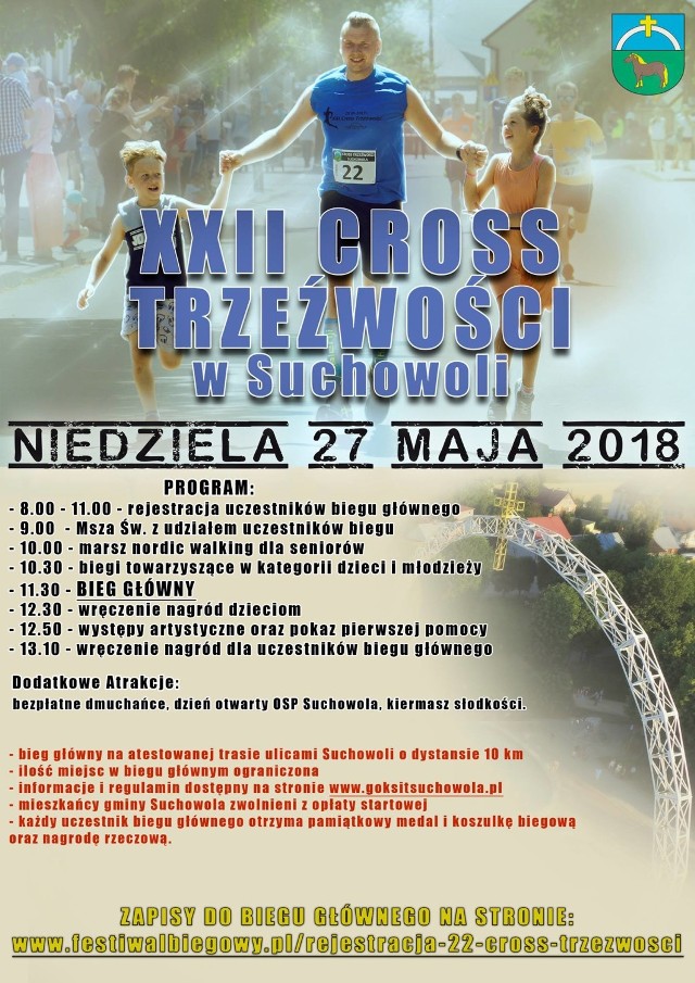 Znamy już plan imprezy biegowej w Suchowoli. Cross Trzeźwości wystartuje już po raz XXII.