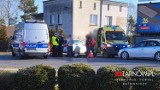Potrącenie rowerzysty na skrzyżowaniu w Wierzchosławicach. 70-letni kierowca jednośladu trafił do szpitala. Były utrudnienia w ruchu
