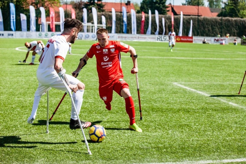 Reprezentanci Polski w amp futbolu podczas majowego meczu z...