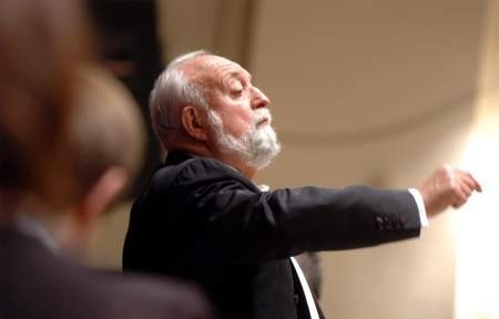 Krzysztof Penderecki poprowadził wykonanie koncertu skrzypcowego swojego autorstwa fot.  Wojciech  Matusik