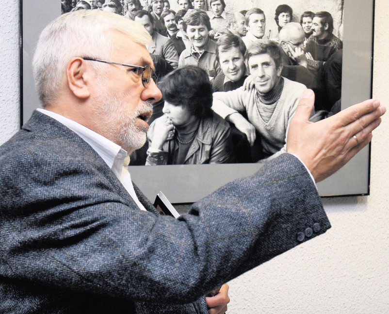 Wystawa zdjęć Stanisława Sputy, który uwiecznił strajki.