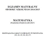 Próbna matura 2014/2015 z matematyki (poziom podstawowy). Klucz odpowiedzi CKE, rozwiązania zadań