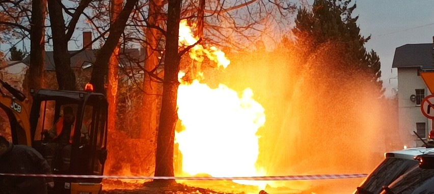 Wybuch gazu na Piaskowej Górze w Wałbrzychu. Płomienie...