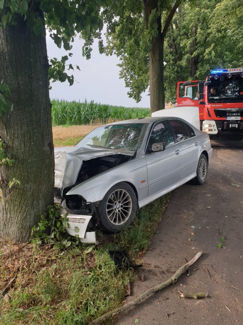 W niedzielę mieszkaniec gminy Gołuchów, kierując BMW podczas wyprzedzania najechał na tył poprzedzającego pojazdu również marki BMM, a następnie uderzył w drzewo