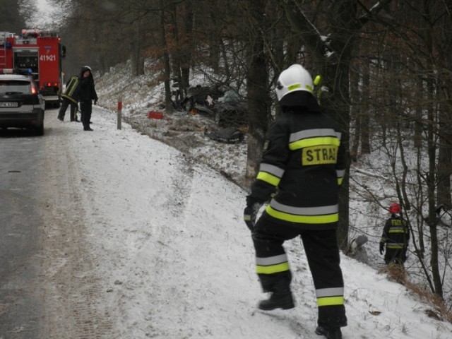 Wypadek drogowy w Kiełpinie [ZDJĘCIA]