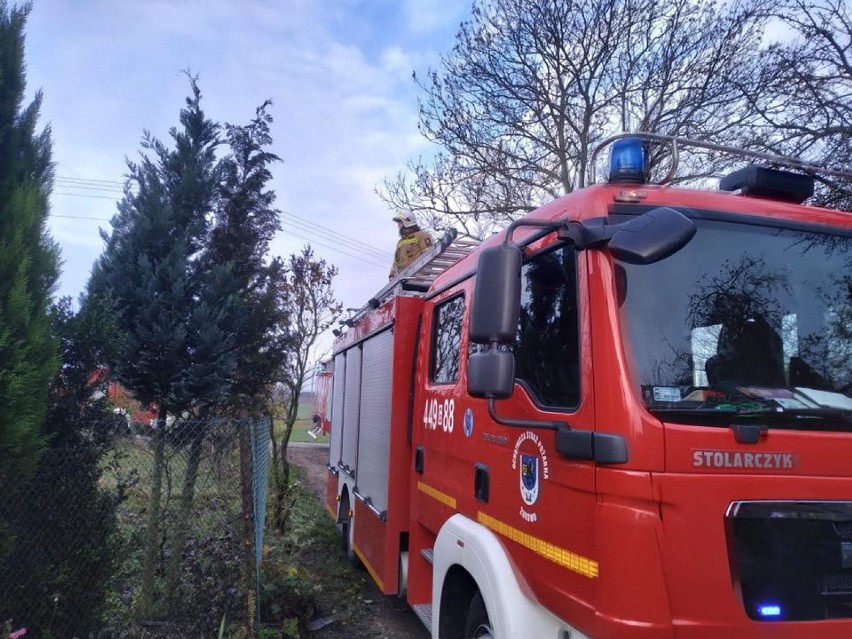 Pożar budynku w Borczu