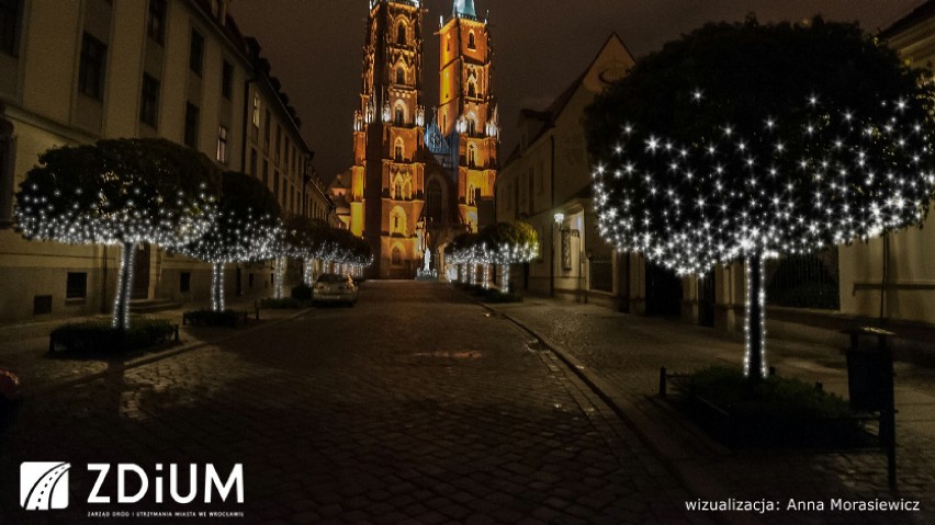 Tak będą wyglądać świąteczne iluminacje we Wrocławiu.