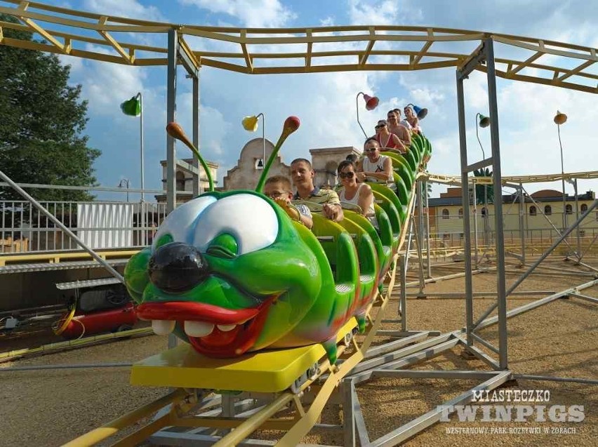 Family coaster - to rollercoaster w kształcie gąsienicy. To...