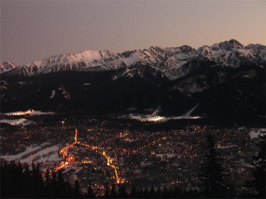 Zakopane - choć leży niżej od Zębu jest NAJWYŻEJ położonym...