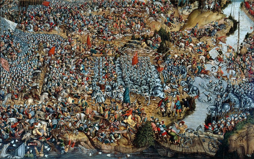 Bitwa Pod Orszą w 1514 roku, tempera na dębowej desce. W...