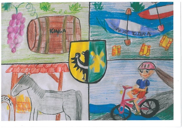 Ośmioletnia Hania Ludwiniak  z Lubieszowa zwyciężyła w kategorii Z przyrodą na Ty. To projekt widokówki dziewczynki