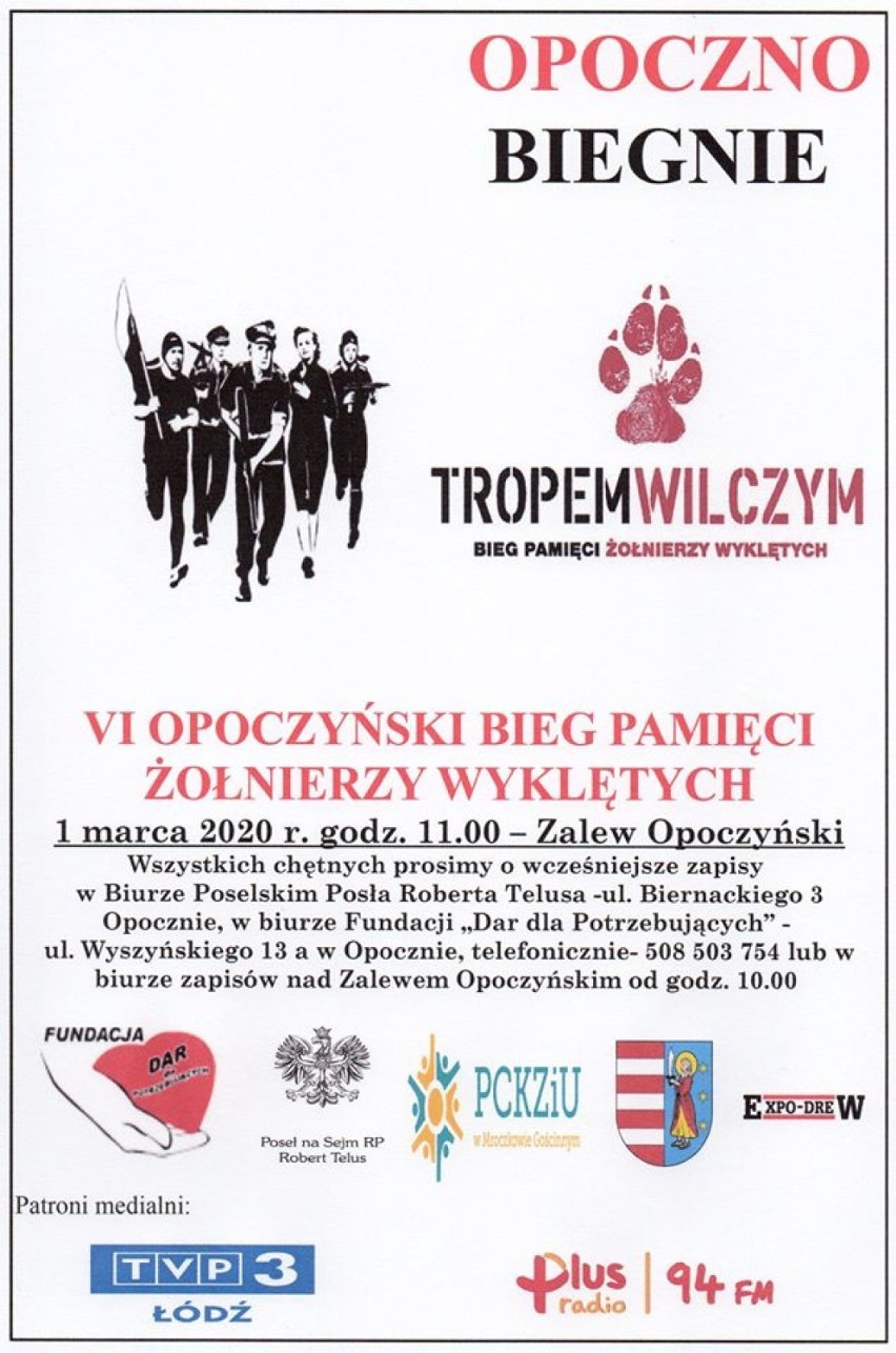 Bieg Pamięci Żołnierzy Wyklętych „Tropem Wilczym" i obchody Dnia Pamięci Żołnierzy Wyklętych [program, plakaty]