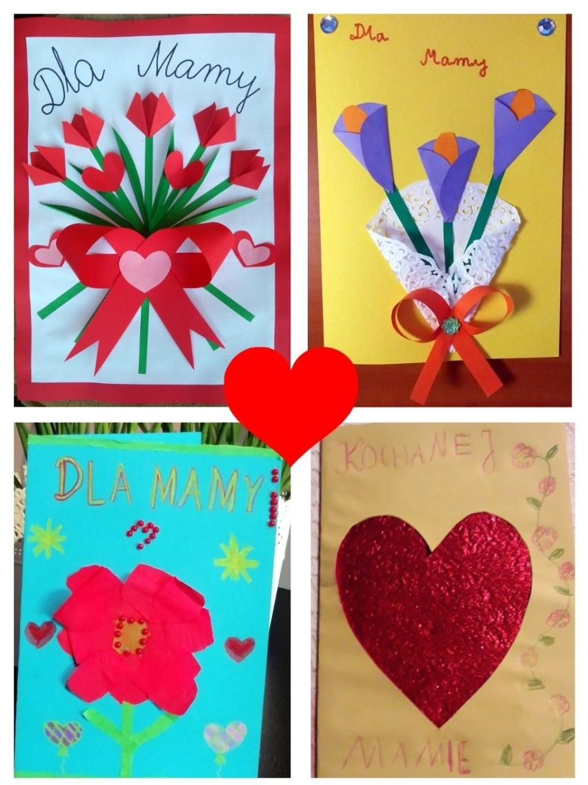 Dzieci ze szkoły w Bonikowie przygotowały prace plastyczne na Dzień Matki