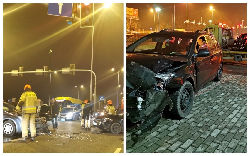 Wypadek na skrzyżowaniu ulic Chopina - Cmentarna we Włocławku. Zderzenie hyundaia z toyotą [zdjęcia]