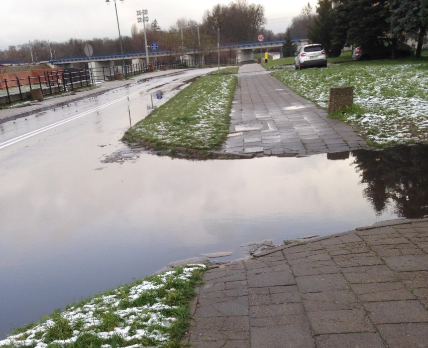 Mieszkańcy Malborka informują. Ogromna kałuża na Parkowej i (nie)porządek w mieście [ZDJĘCIA]