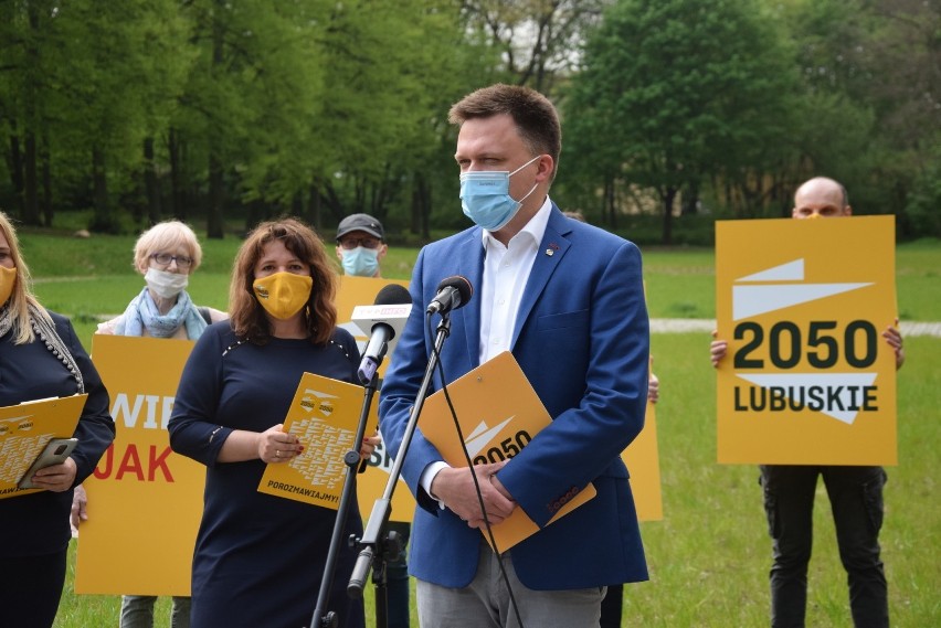 Szymon Hołownia mówił w Gorzowie, że w Lubuskiem minimalne...