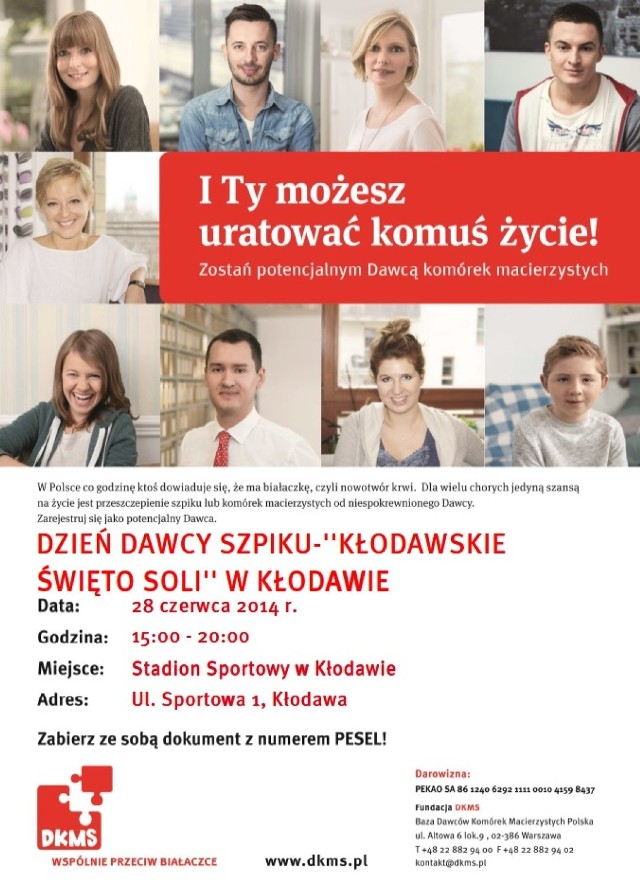 Kłodawskie Święto Soli 2014: Dzień Dawcy Szpiku