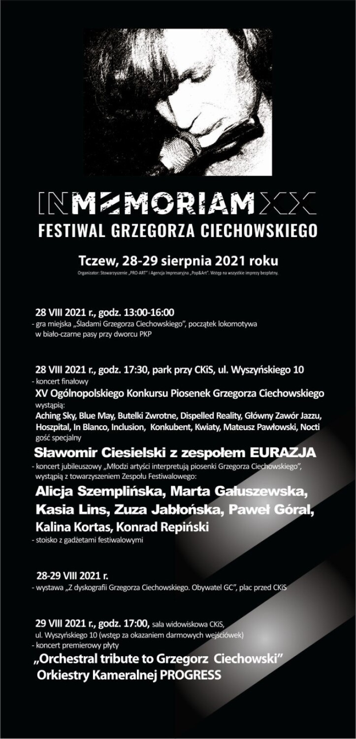 Tczew. Puk, puk! To ja - In Memoriam XX Festiwal Grzegorza Ciechowskiego