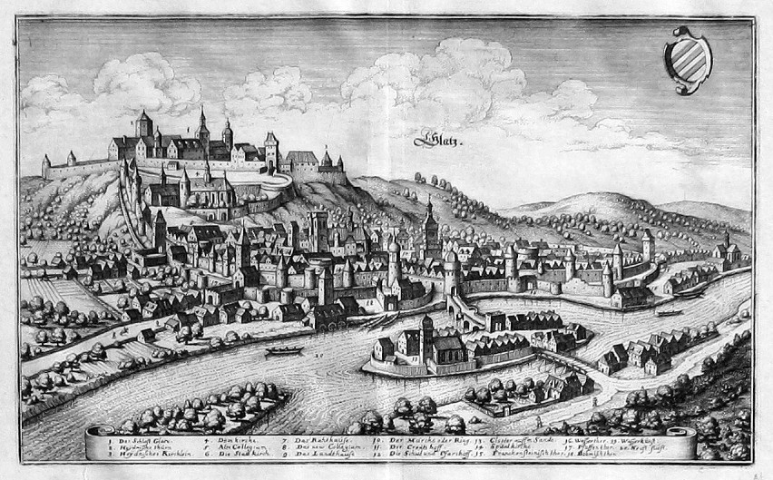 Panorama Kłodzka około 1650 r.