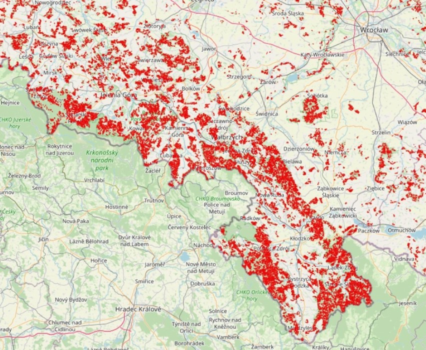 Na mapie opublikowanej na stronie lasyiobywatele.pl...