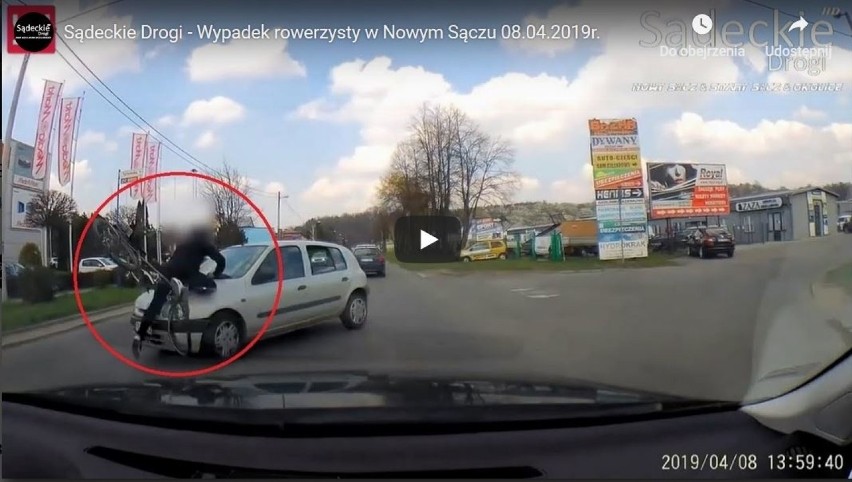 Wypadek rowerzysty na ul. Tarnowskiej w Nowym Sączu - 8...