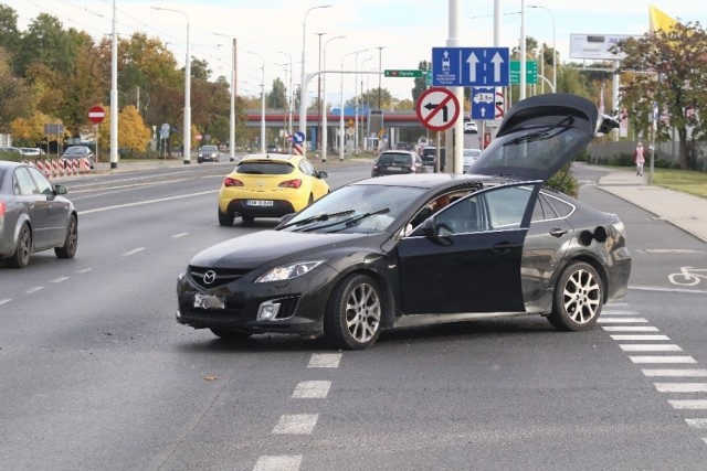 Wypadek na ul. Krakowskiej we Wrocławiu 20.10.2021