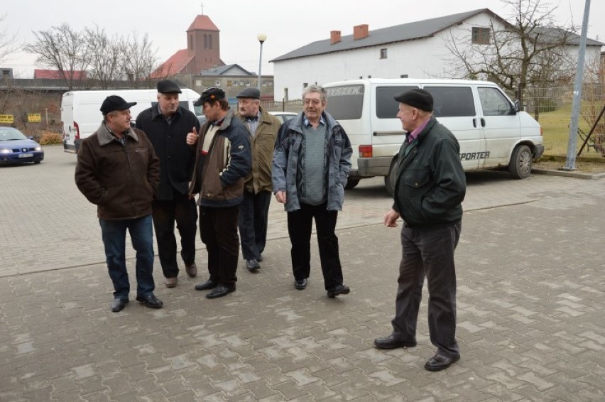 Protest rolników z Szemuda - przed wyjazdem do Gdańska