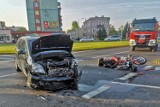 Piła. Wypadek na rondzie Solidarności. Sprawca nie zatrzymał się na STOP [ZDJĘCIA]