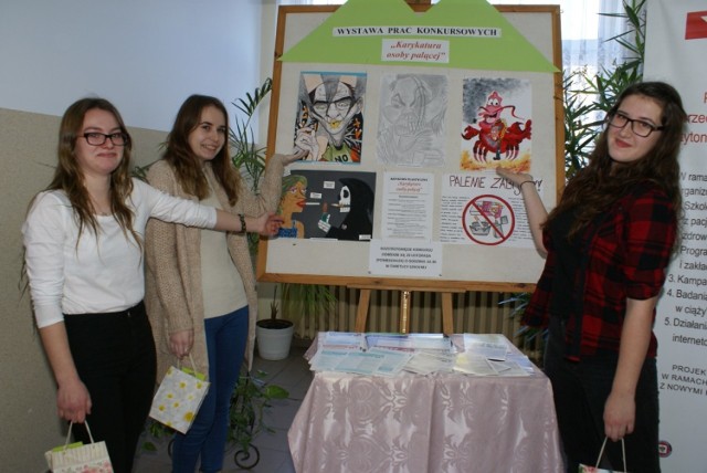 Młodzież z Zespołu Szkół Licealnych i Technicznych wzięła udział w konkursie plastycznym przeciwko nałogowi.