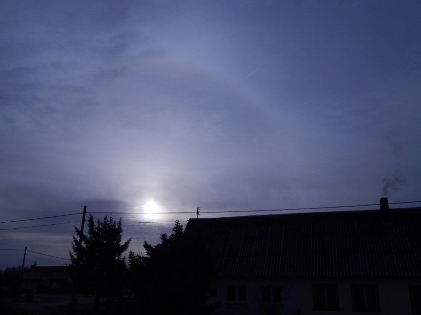 Słoneczne halo po raz trzeci w ciągu roku nad Ustką