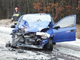 Złotów: Grożny wypadek koło Radawnicy. Jedna osoba poważnie ranna [FOTO]