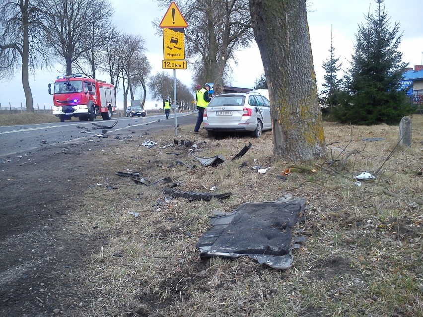 W Kolonii Pałecznica zderzyły się dwa samochody osobowe