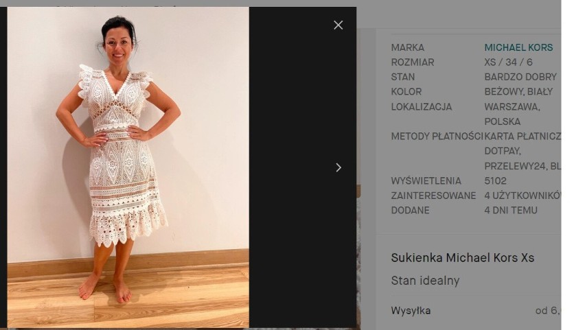 Sukienka Michaela Korsa za 400 złotych.