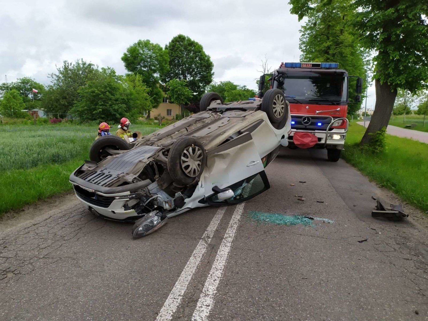 Malbork. Wypadek na ul. Dąbrówki [ZDJĘCIA]. Samochód