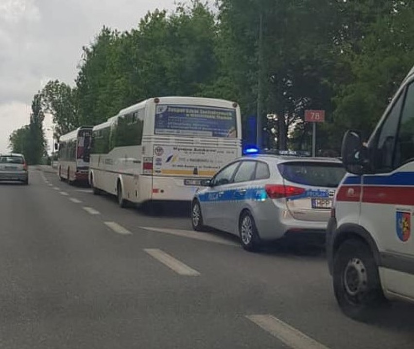 Na Witosa w Wodzisławiu Śl. zderzyły się dwa autobusy