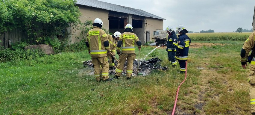 Straż Pożarna z Pleszewa dostała zgłoszenie o pożarze...