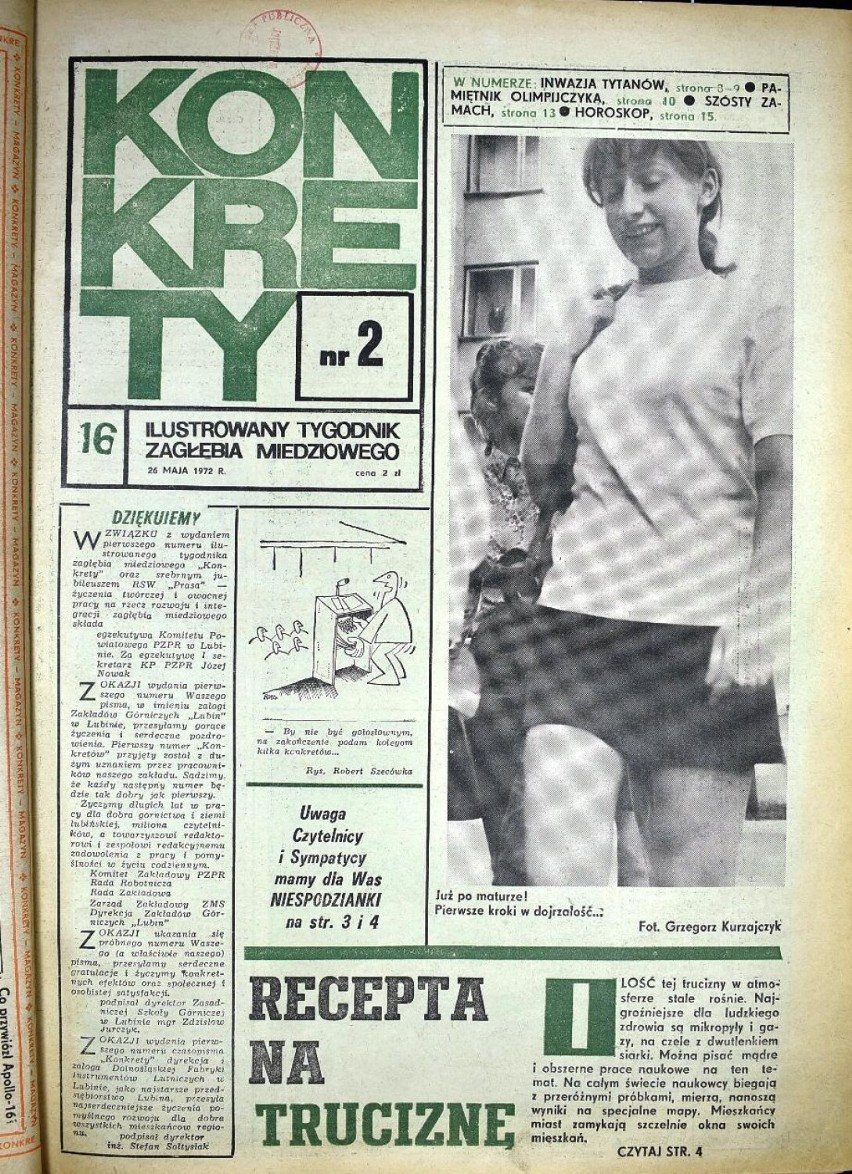 Pamiętacie legnickie "Konkrety"? Pierwsze wydanie miało miejsce w 1972 roku!