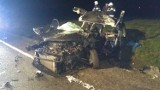 Śmiertelny wypadek w Srocku na DK 91/DK12. Czołowe zderzenie osobówki i ciężarowego DAF-a [ZDJĘCIA]