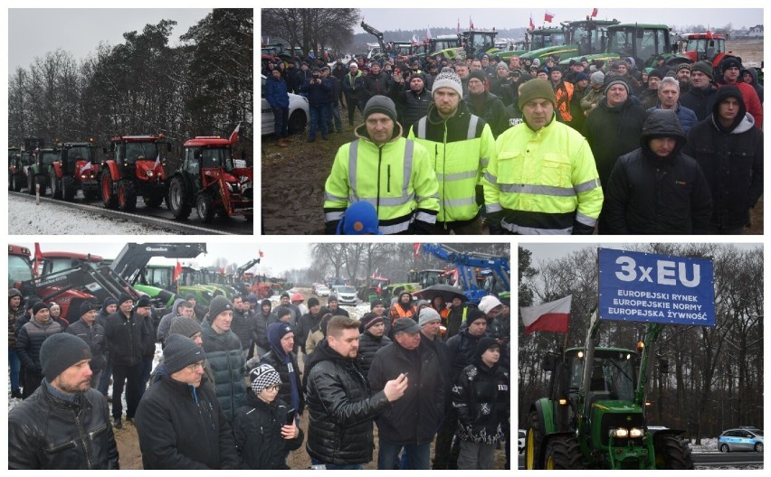 Rolnicy z powiatu pleszewskiego i nie tylko protestowali w...