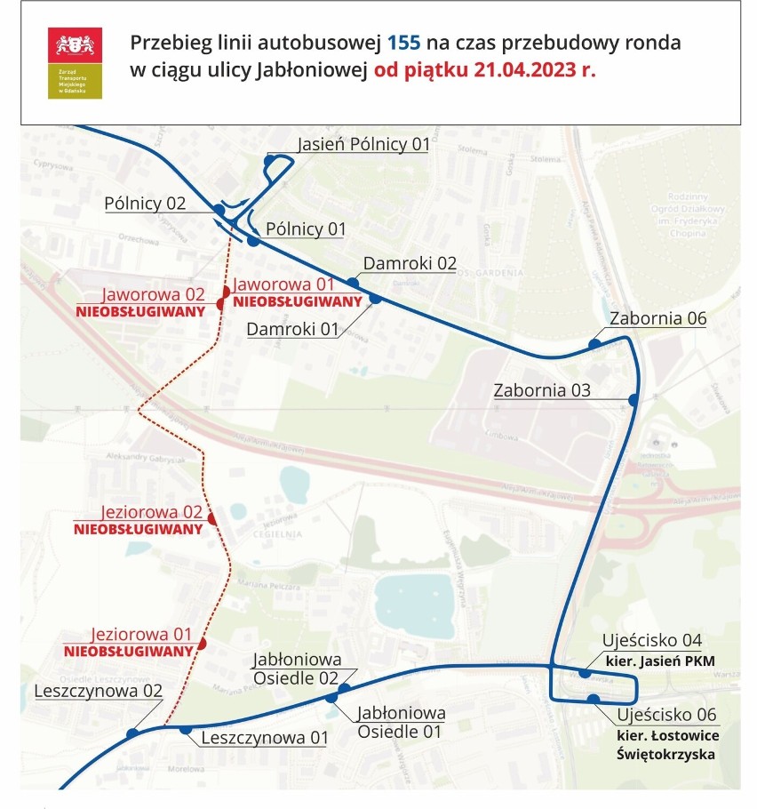 Zmiana trasy linii autobusowej 155 w Gdańsku. Na to muszą...